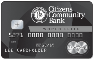 Best Love Interest Credit Cards - Citizens Community Bank World Elite Card